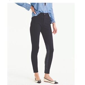 J.Crew Pixie Pants with Faux Leather Size 4R Black Leggings